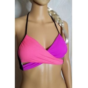PINK Victoria's Secret Front Cross Bikini Top